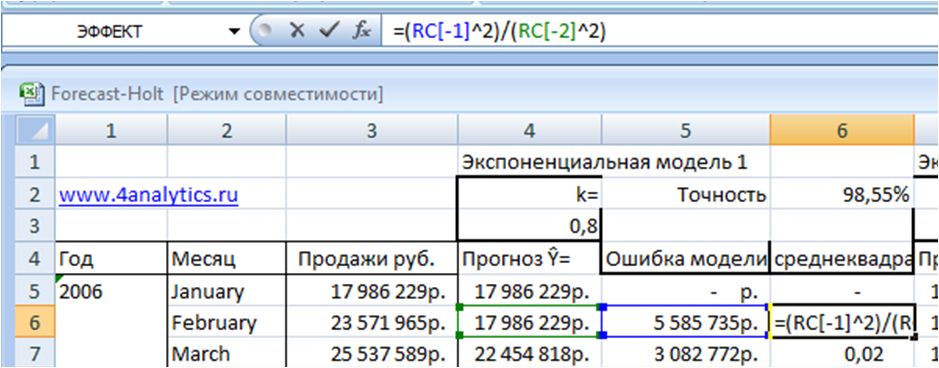 квадратическое отклонение