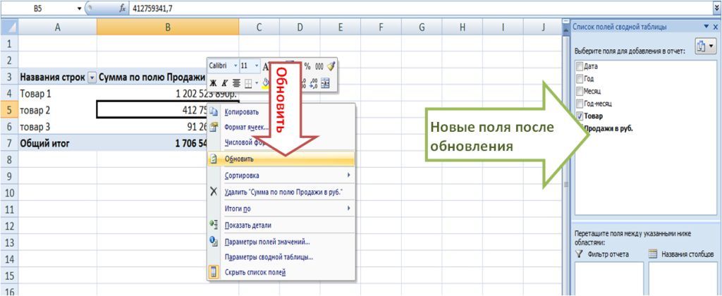 excel сводные таблицы
