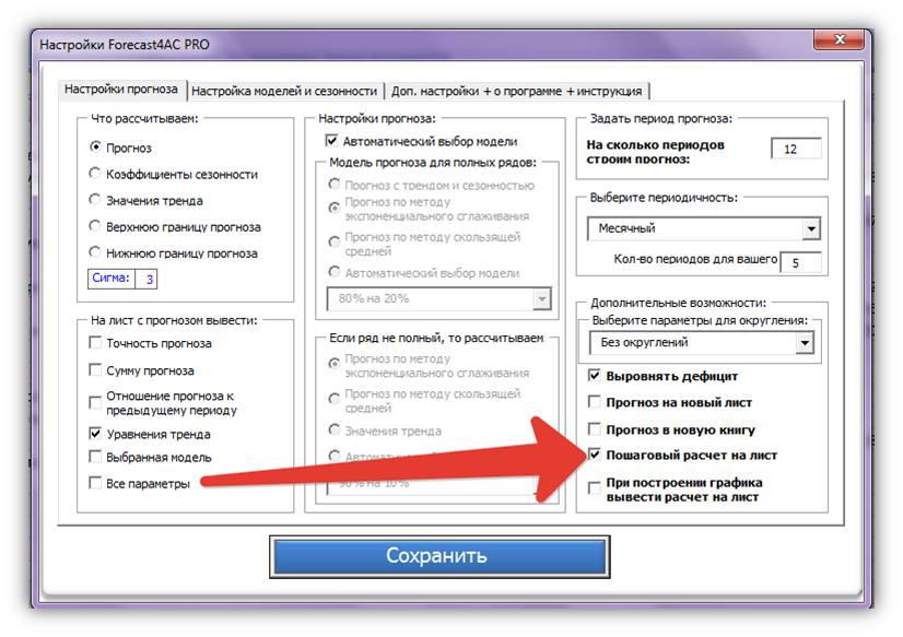 результаты прогноза анализ